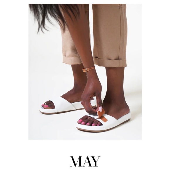 New, unworn May Flats by Charlotte Stone - Discontinued! White ivory cream latte - Picture 3 of 10